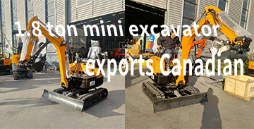 yellow color three-cylinder water-cooled diesel kubota engine with Euro5 and EPA 1.8 ton mini excavator , a new choice for Canadian exports!