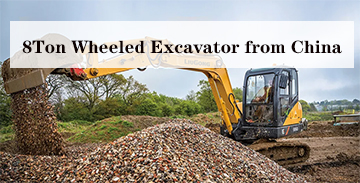 8Ton Wheeled Excavator from China